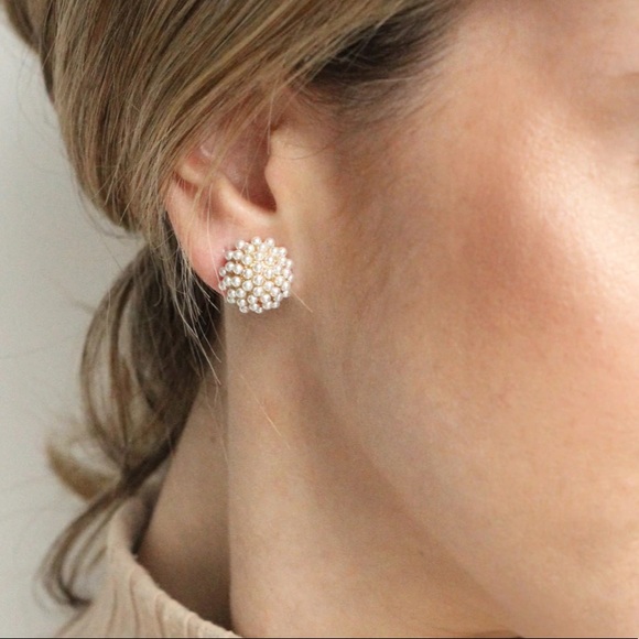 olive & piper Jewelry - BWOT Olive and Piper Pave Pearl Earrings